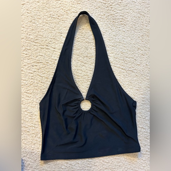 Black Halter Tank Top - Picture 1 of 3
